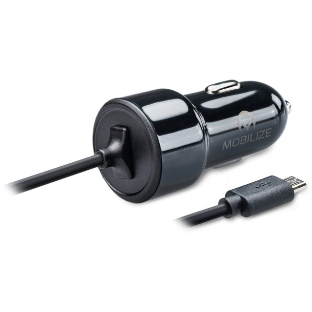 Mobilize Smart Car Charger 1m. Micro USB 2.4A Black