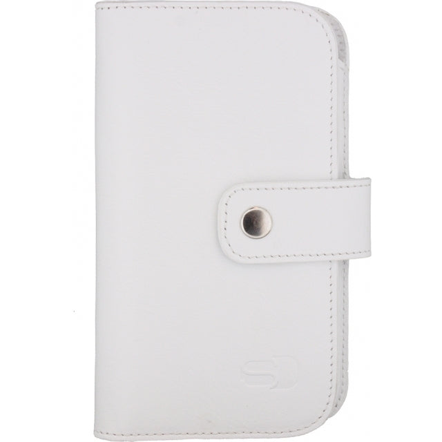 Senza Leather Wallet Slide Case White Size M-Large