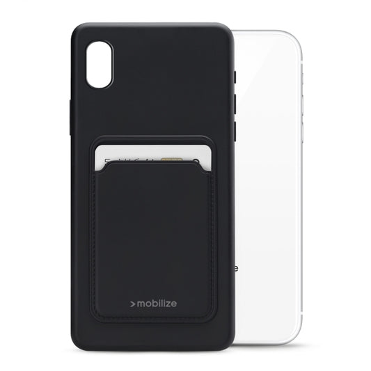 Mobilize Rubber Gelly Card Case Apple iPhone XR Matt Black