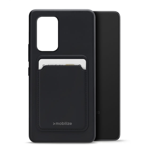 Mobilize Rubber Gelly Card Case Samsung Galaxy A53 5G Mattschwarz
