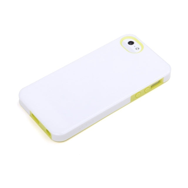 Rock Texture Double Color Protective Case Apple iPhone 5/5S/SE White