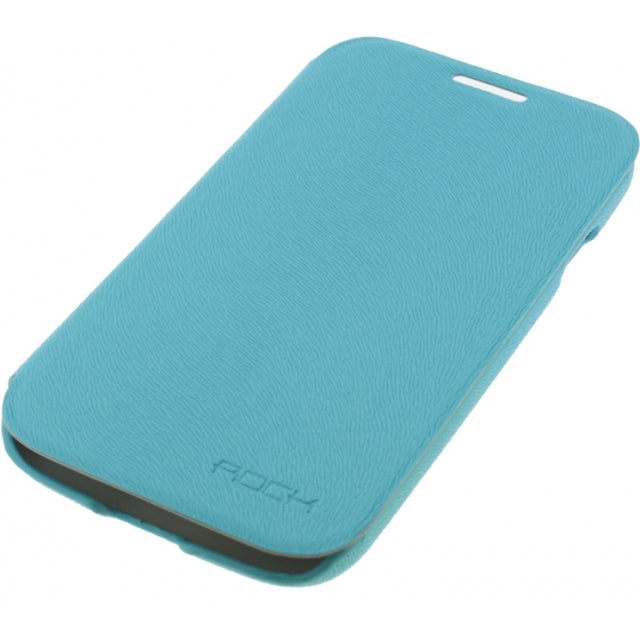 Rock Big City Leather Side Flip Case Samsung Galaxy S4 I9500/I9505 Light Blue
