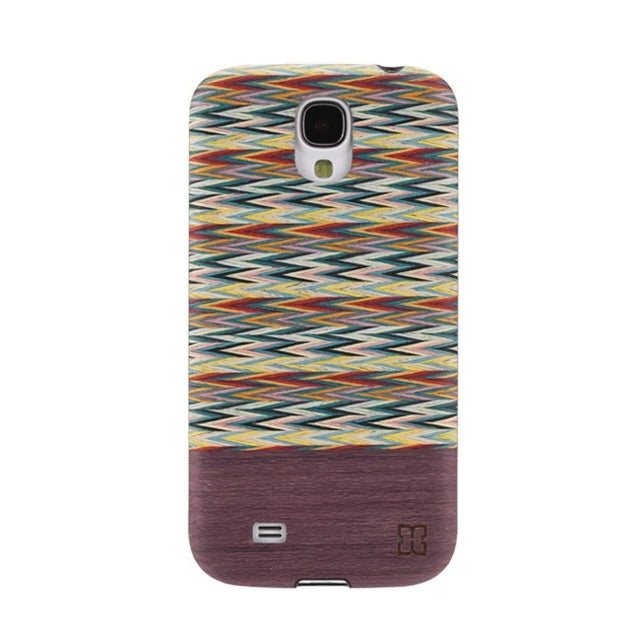 MSG487B Man & Wood Cover Samsung Galaxy S4 I9505 Viola Check