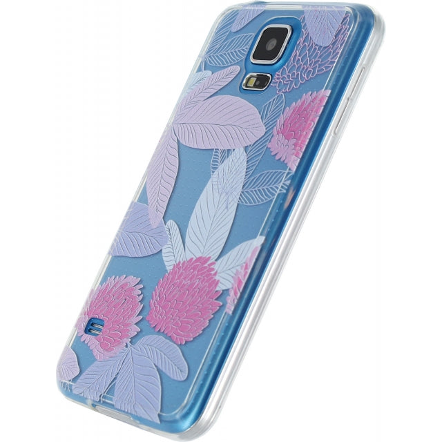 Xccess TPU/PC Case Samsung Galaxy S5/S5 Plus/S5 Neo Transparent/Floral Pink