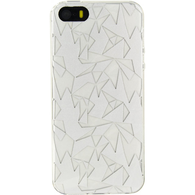 Xccess TPU/PC Hülle Apple iPhone 5/5S/SE Prism Design Silber