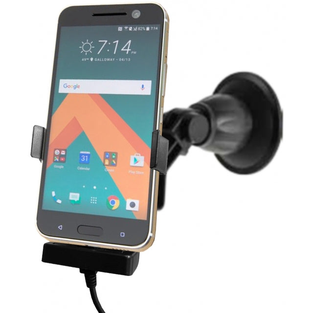 64304 Kram Fix2Car Active Holder Window incl. 2.1 A USB-C Car Charger Universal 63-73mm