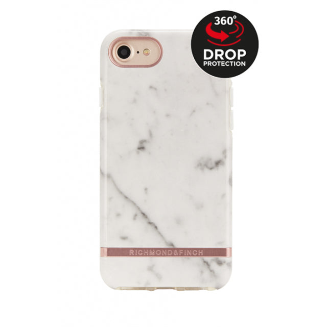 Richmond & Finch Freedom Series Apple iPhone 6/6S/7/8/SE (2020/2022) White Marble/Rose Gold