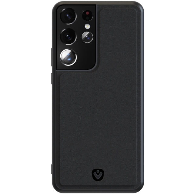 Valenta Leather Back Cover Snap Samsung Galaxy S21 Ultra 5G Black