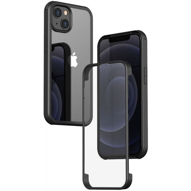 Valenta Tempered Glass Full Cover Bumper Case Apple iPhone 13 Schwarz